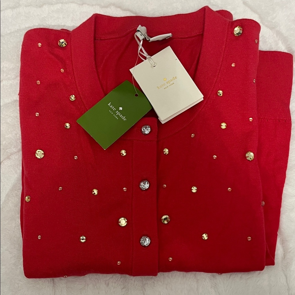 SALE !! Kate Spade Sweater with Gold Accents